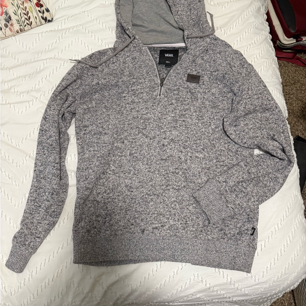 Vans Men's Zip-Up Sweater in Heather Gray